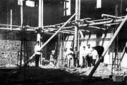 Строительство главного корпуса электростанции (будущей ТЭЦ-1). 1924 г.