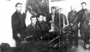 Группа механиков телеграфа у аппарата Бодо. 1925 г.